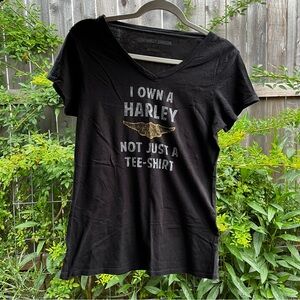 Harley-Davidson Black T-Shirt‎ 'I Own a Harley Not Just a Tee-shirt' Medium
